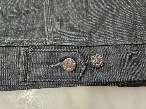 NWT CEZER Denim Jacket Men’s Black Embroidered Patches 100% Cotton Size 2X - Picture 12 of 12