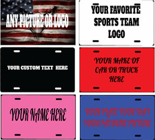 Personalized Aluminum Custom License Plate Customize With Text And Or Picture Personalized Aluminum Custom License Plate Customize With Text And Or Picture