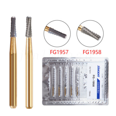Dental Tungsten Carbide Bur FG 1957 1958 Crown Metal Cutting for High Speed