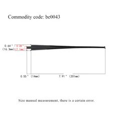 MUXIANG Acrylic Long Stem Straight 3mm Mouthpiece For Churchwarden Tobacco Pipe