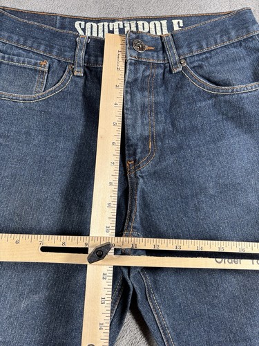 Southpole Jeans Juniors 30x25 Relaxed Baggy Fit Blue Dark Wash Retro Y2K (Hemmed - Picture 8 of 10