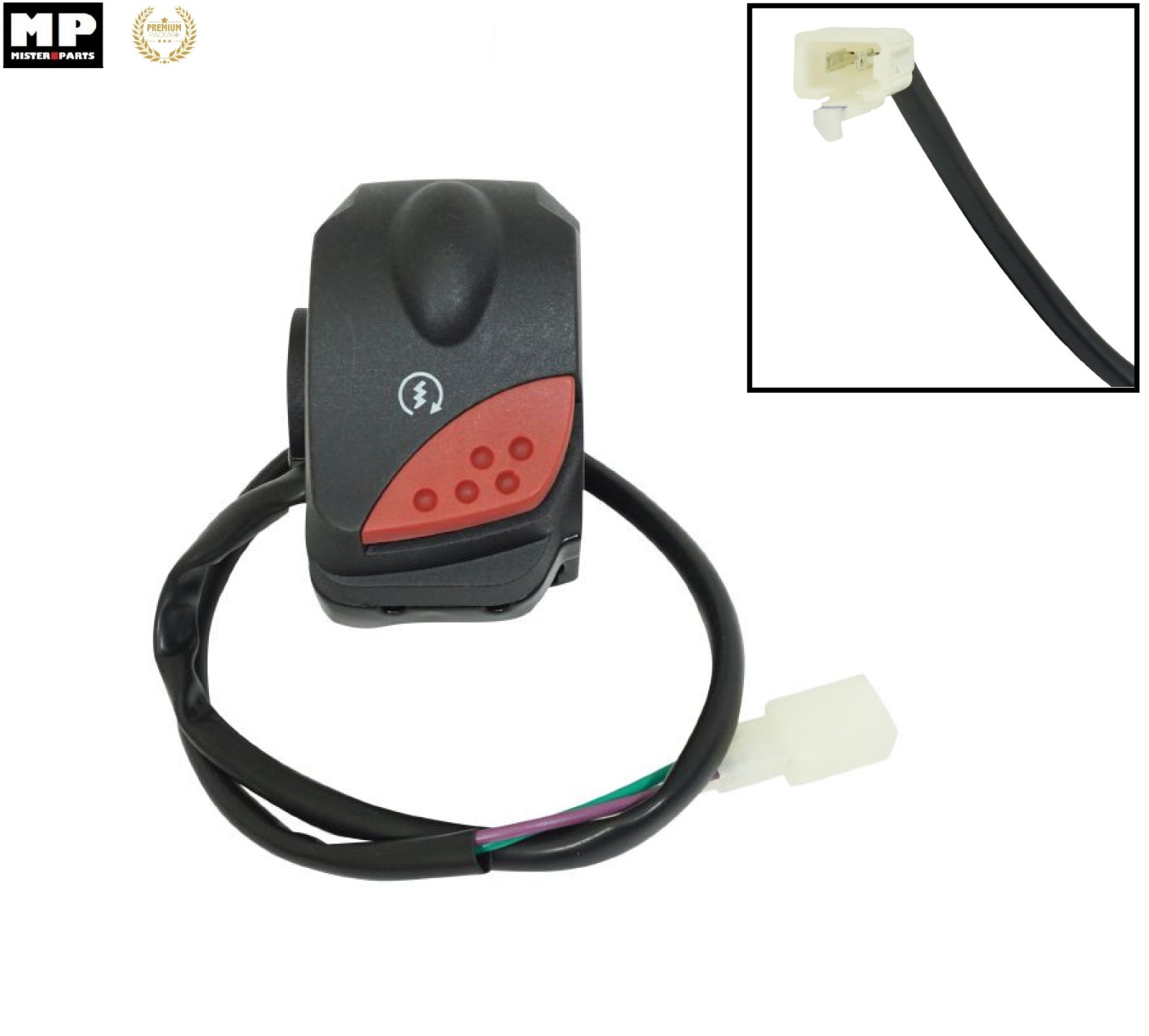 Commodo commutateur droit pour scooter Peugeot 50 Ludix noir