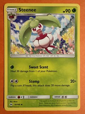 Steenee 19/149 Uncommon | Sun & Moon: Base Set | Pokemon Card | eBay