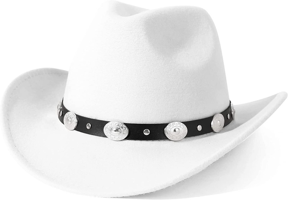 Spooktacular Creations Black Cowboy Hat for Men Women, Wide Brim Spooktacular Creations Black Cowboy Hat for Men Women, Wide Brim