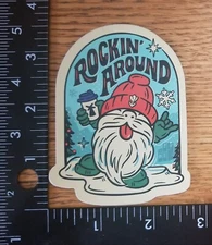 Dutch Bros Coffee Sticker OG Old School Rare Rockin' Around Gnome FREE Ship 62