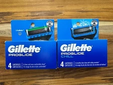Gillette Proglide Chill 2 - 4 refill cartridges Packs Total 8 Cartridge