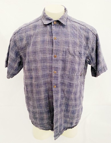 Patagonia Mens Large Hemp Blue Plaid 