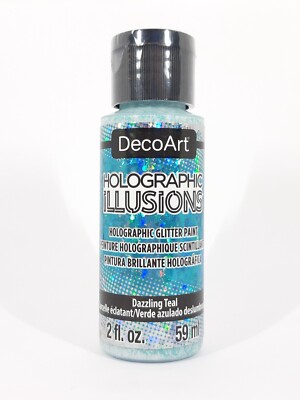 DecoArt Holographic Illusions 59ml DHG07 Dazzling Teal holographisch Acrylfarbe