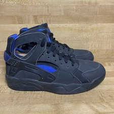 2014 NIKE FLIGHT HUARACHE GS BOYS SHOES 705281 001 BLACK LYON BLUE SIZE 6.5Y W8