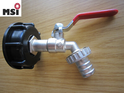 IBC Auslaufhahn 3/4 Zoll S60/2'' Adapter Kappe Schlauchtülle Wasserhahn Container