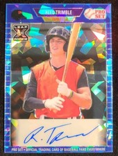 Reed Trimble 2021 Leaf Pro Set Metal AUTO BLUE CRYSTALS #6/25 SSP XRC Rookie