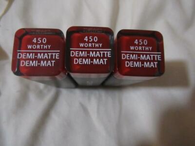 3 Covergirl Exhibitionist Demi Matte Lipstick 450 Worthy SEALED 3 Piece