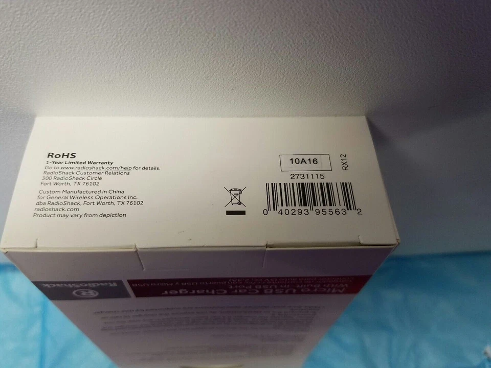 RadioShack 2731115 5V 2.4A Micro USB Cargador Coche con USB Doble Carga - LOTE DE 37 Foto 3 de 3