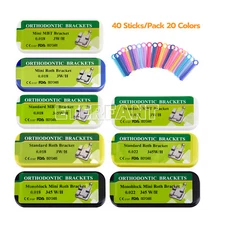 ETERFANT Dental Ortho 1040PCs Ligature Ties Elastic Rubber Bands/Bracket Braces