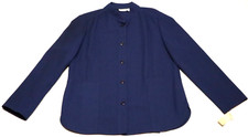 Vintage 1970s ALFRED DUNNER womens navy blue blazer size 14 NWT 