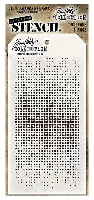 Tim Holtz Stampers Anonymous Stencil Fading Dots Pattern Mixed Media Template