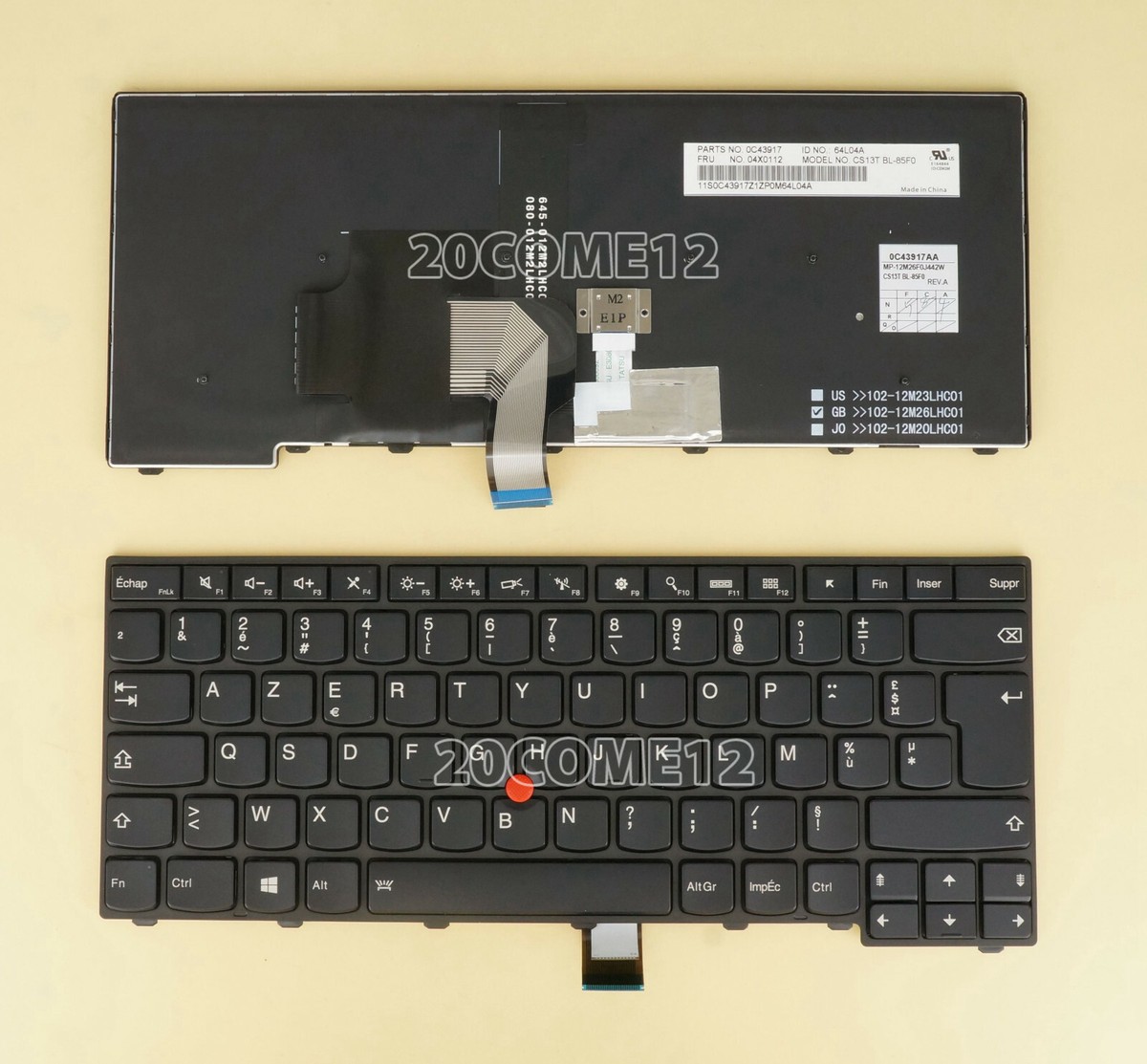 Tastiera Del Computer Portatile Layout Degli Stati Uniti Per ThinkPad T460p L450 T440e 0c02253 Nero