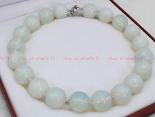 Huge 20mm Natural Moonstone Opal Round Gemstone Beads Necklace 16-36"