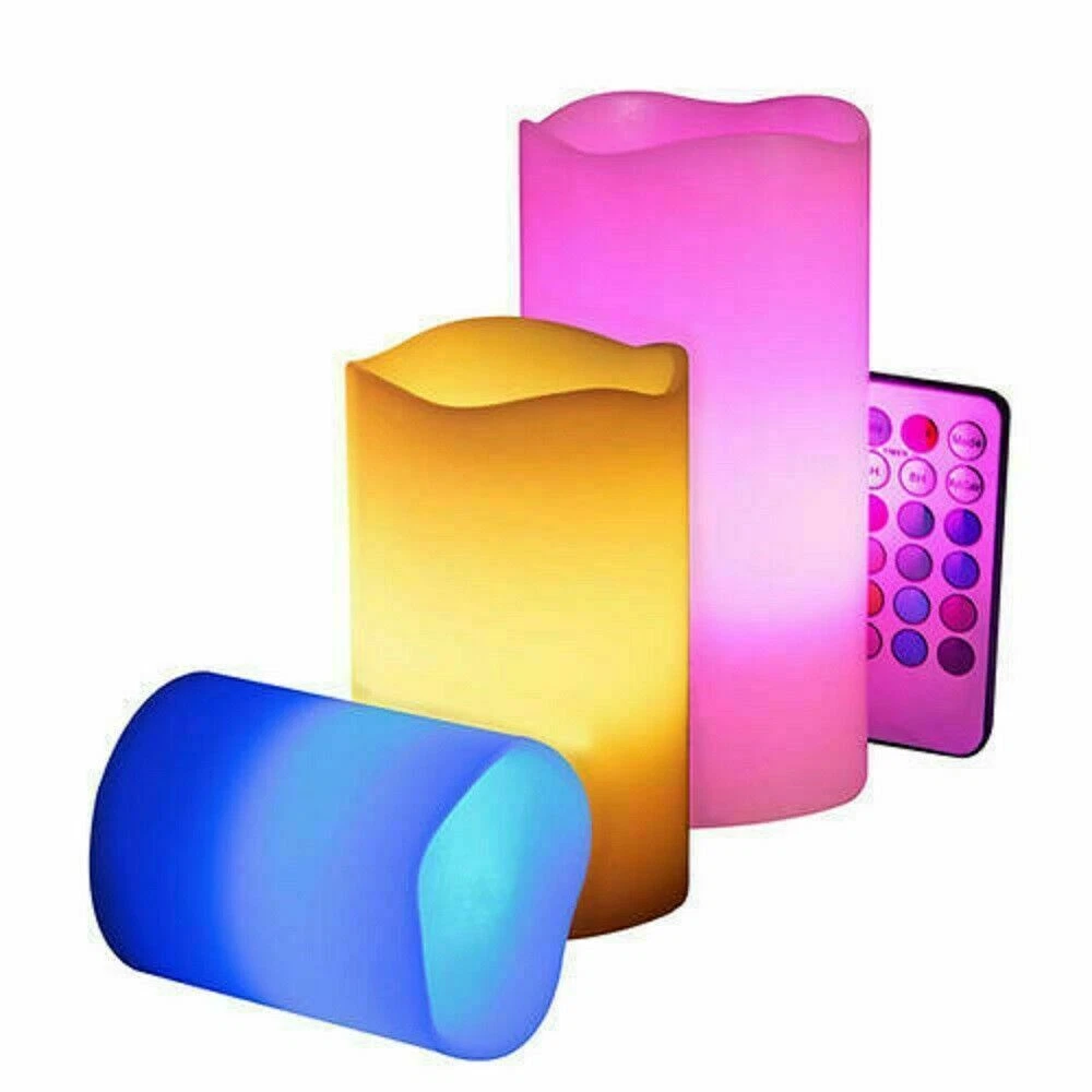 Luma Candles Flameless Plastic LED Color Changing Candles With
