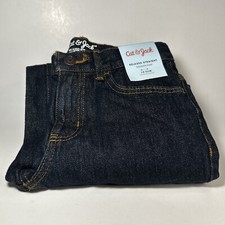 Cat  Jack Relaxed Straight Jeans Dark Blue, Size 10 Slim, Adjustable Waist