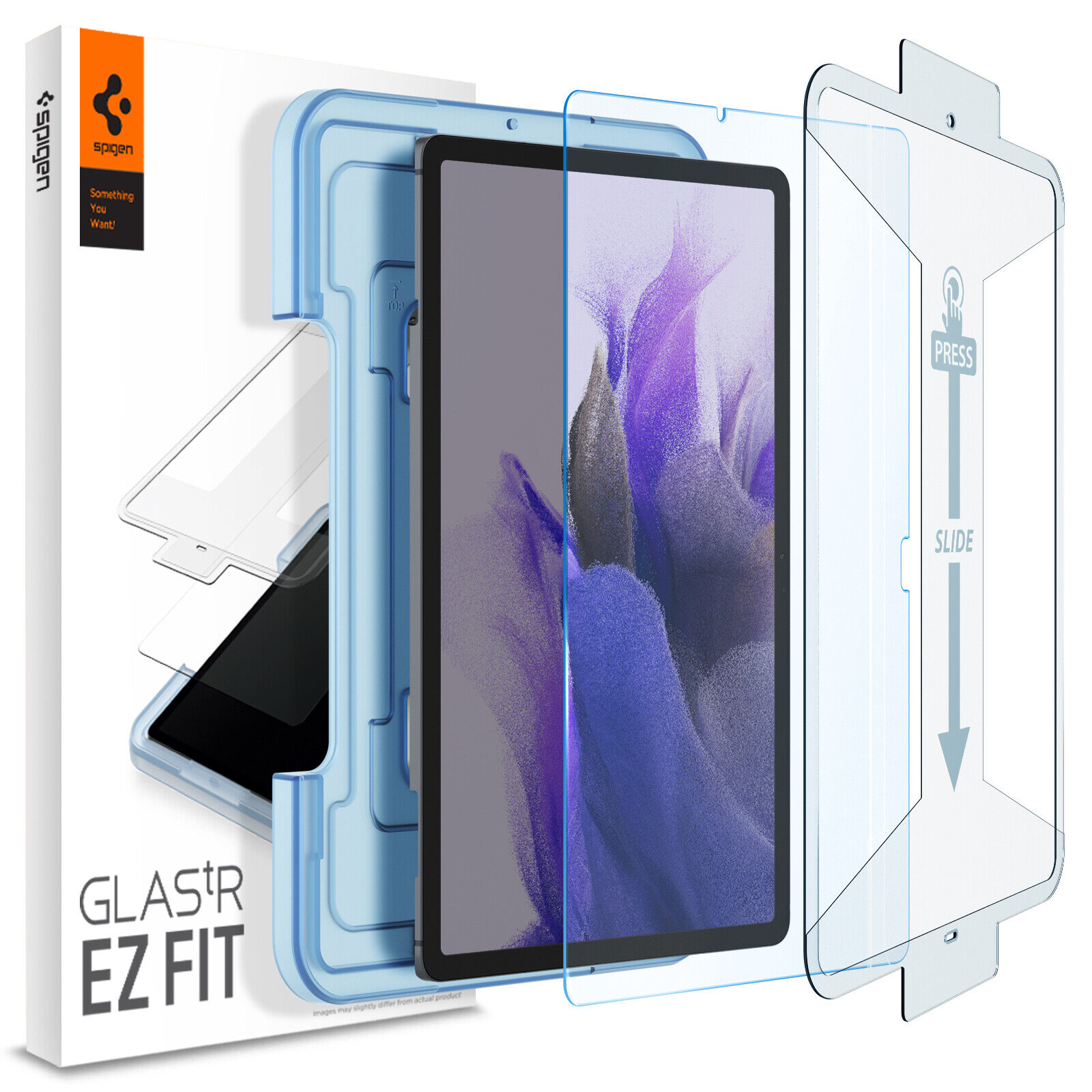 Galaxy Tab S7 FE 5G | Spigen® [EZ Fit Glas.tR] Tempered Glass Screen Protector