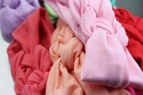 Baby Girls Turban Knot Twist Headband Hair band Head Wrap Cute Kids Floral Plain - 第 3/58 張圖片