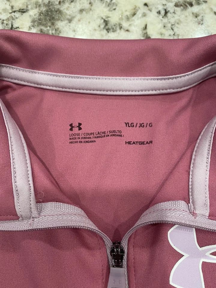 UA Under Armour с длинным рукавом розовый молодежный большой 16 четверть молнии - Изображение 4 из 4