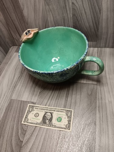 Handmade Extremely Large And Decorative Chowder Bowl And Plate Set HUGE Unique!! - Picture 7 of 24