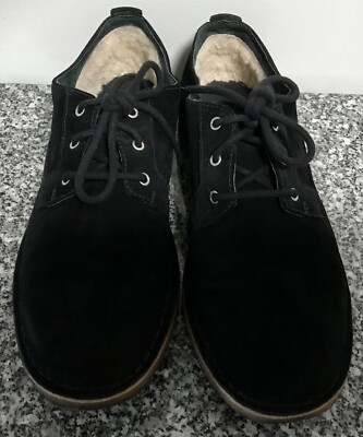 UGG Mens Black Suede Lace Up Oxfords sz.11,5 Chaucer 3269  display picture 1