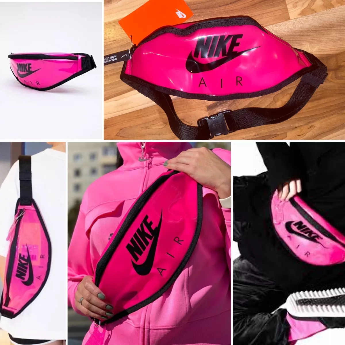 NTWRK - Nike Swoosh Logo Colour Black Bum Bag