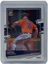 Justin verlander 2020 Panini Donruss Optic Base Card Houston Astros #157