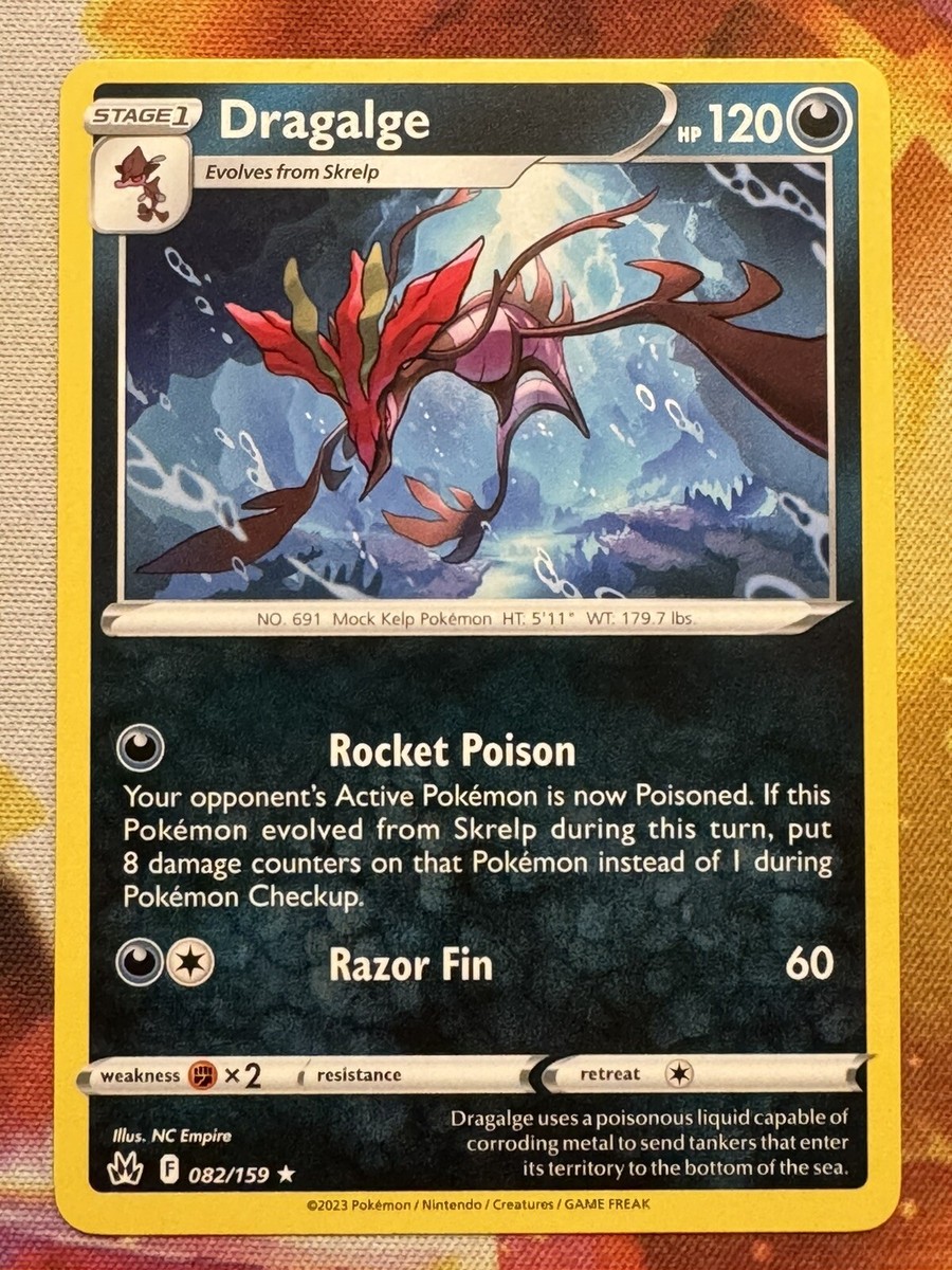 Pokmon TCG Dragalge 082/159 Crown Zenith Regular Rare