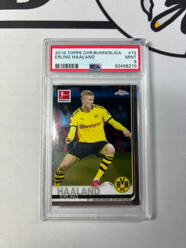 Erling Haaland - 2019 Topps Chrome Bundesliga Erling Haaland no.72 PSA 9