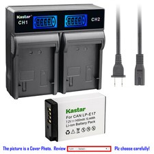 Kastar Battery LCD Rapid Charger for Canon LP-E17 LPE17 Canon EOS 800D Rebel SL2