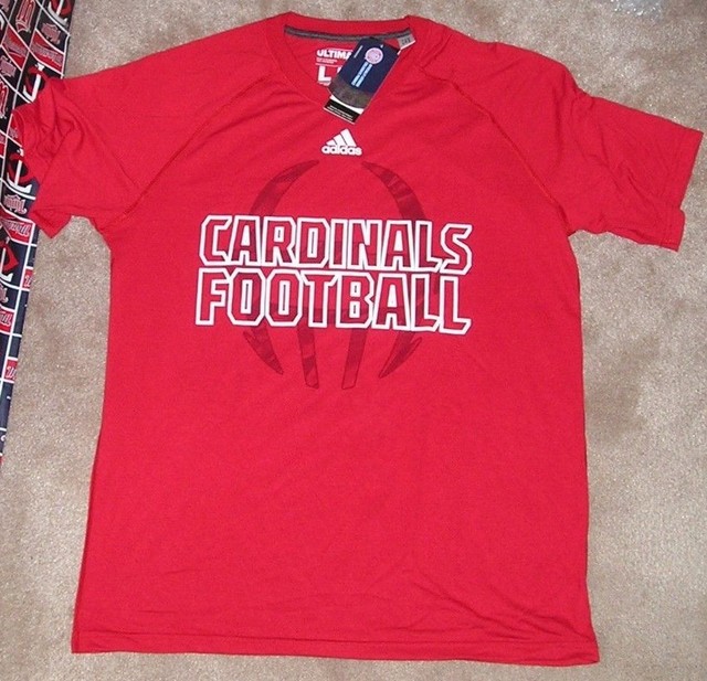 NEW ADIDAS NCAA Louisville Cardinals Football T Shirt M Medium Climalite NEW NWT | eBay
