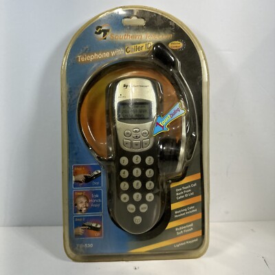 New!! Vtg Southern Telecom TELEPHONE Phone #TC-530 CALLER ID Slim Line /+HEADSET