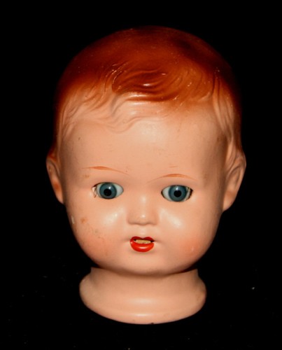 Antique Doll head of composition for cloth body with sleeping glass eyes - Picture 3 of 5