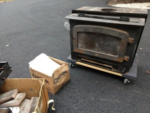 Drolet Wood Burning Fireplace Insert With Blower And Fire Brick Ebay