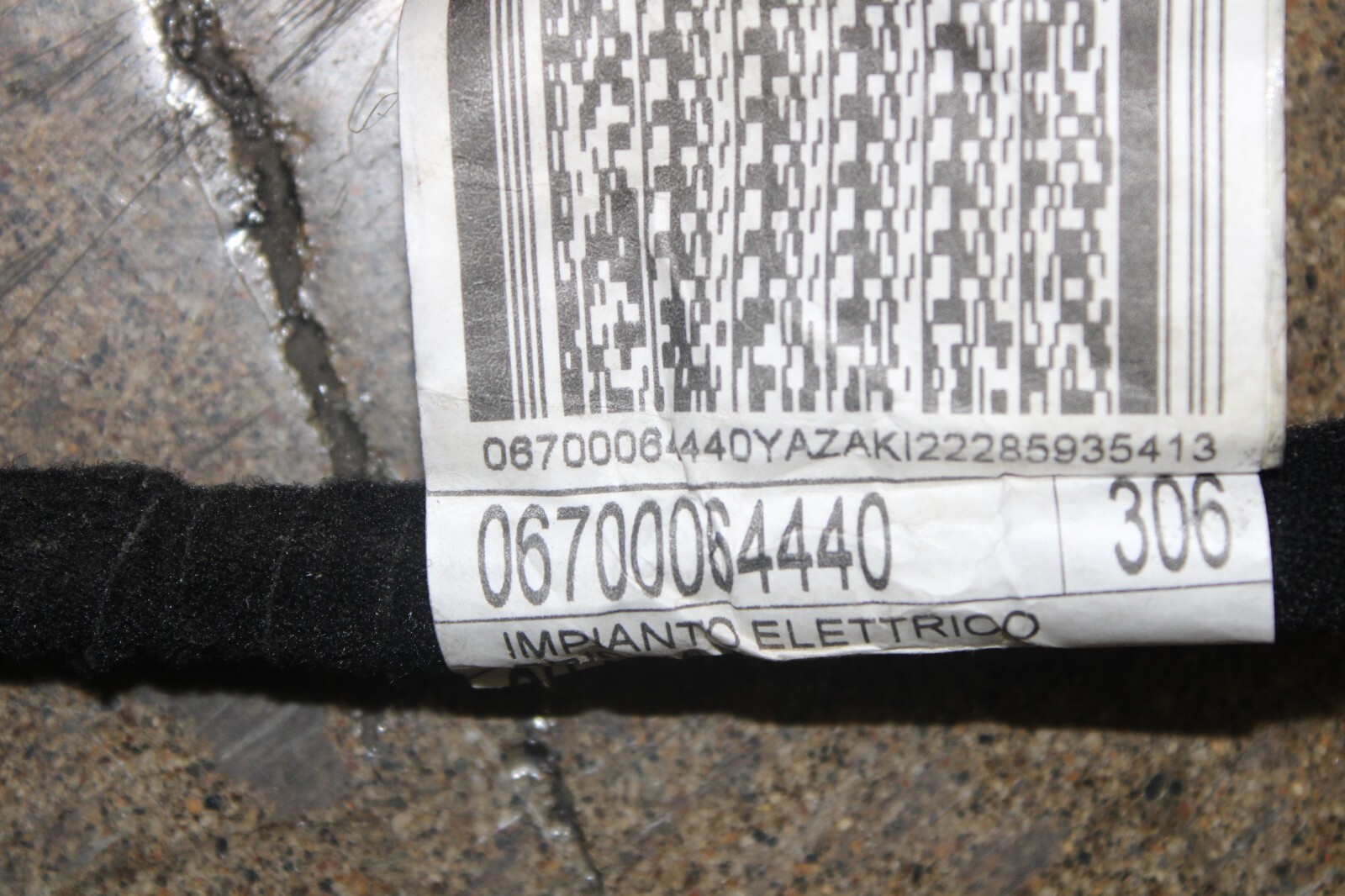 Maserati Ghibli, Roof Wire Harness, Used, P/N 670006444
