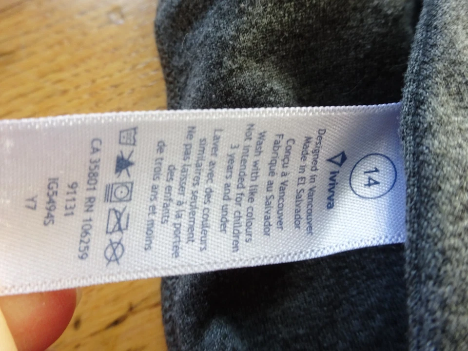 Girl's Ivivva Gray Sweatpants Pants Size 14 - Image 3 of 4