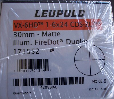 Leupold VX-6 1-6x24mm Rifle Scope *Firedot* CDS ZL2 171552