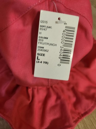 Children's Place Girls Summer Hat Sun Hat Heart PINK Size L (2-4 Years) - Picture 10 of 11