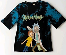 Rick & Morty Tie-Dye Shirt Large Tie Dye Cartoon Network Size Large 
