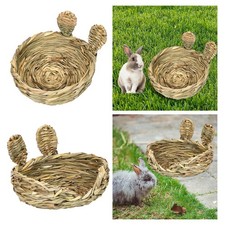 Bunny Grass Bed Komfortables Stroh Haustierbett f&uuml;r Kaninchen Handgefertigtes