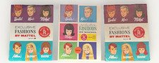 3 Vtg 1960s Barbie Exclusive Fashions Booklets 2, 3 4 Ken Midge Allan Catalogs