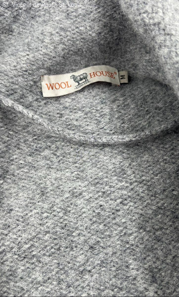 Wool House Womens Gray Solid Wool Asymmetrical Ja… - image 8