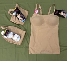 Maidenform Women’s Wireless Foam Cami Firm Control Shaping Camisole Nude Size L