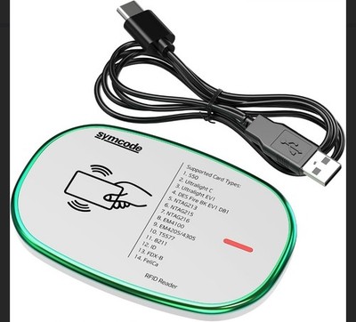 RFID Reader Writer 125KHz/13.56Mhz Dual Frequency Reads ID IC Card Reader Sca...