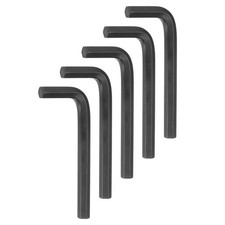 5pcs Hex Key Wrench 10mm CR-V L-Shape Hexagon Metric Wrenches, Black