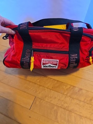 Vintage 90's Marlboro Adventure Team Lizard Rock Insulated Red Cooler Duffle Bag
